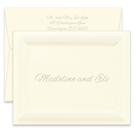 Montreaux Folded Note Cards - Embossed